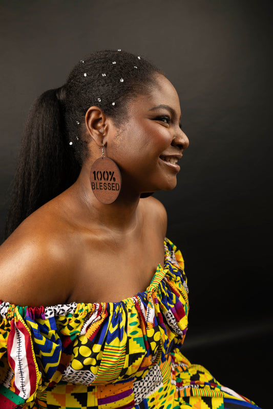 100% Blessed Wooden Earrings