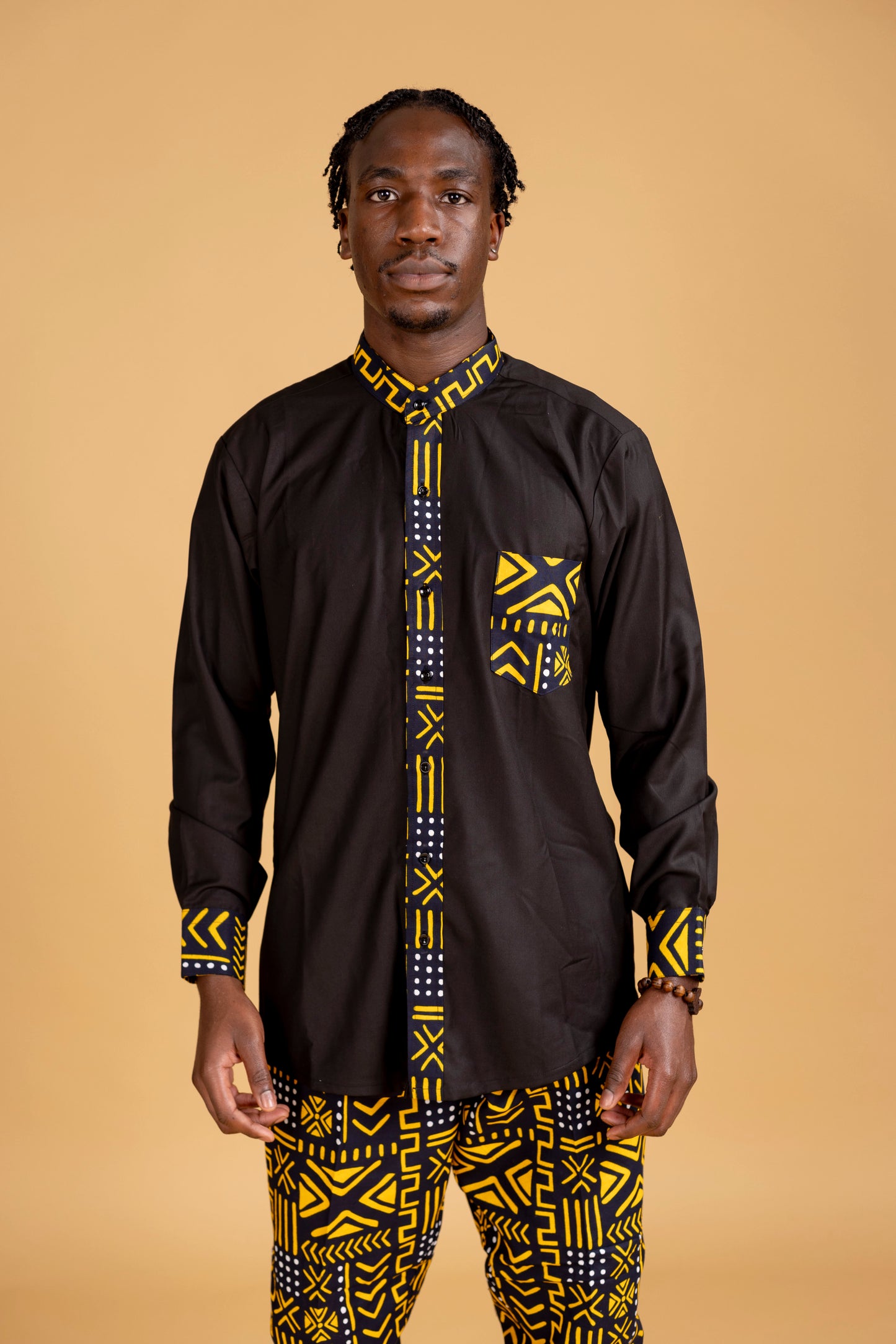 Femi African Print Button Up Shirt