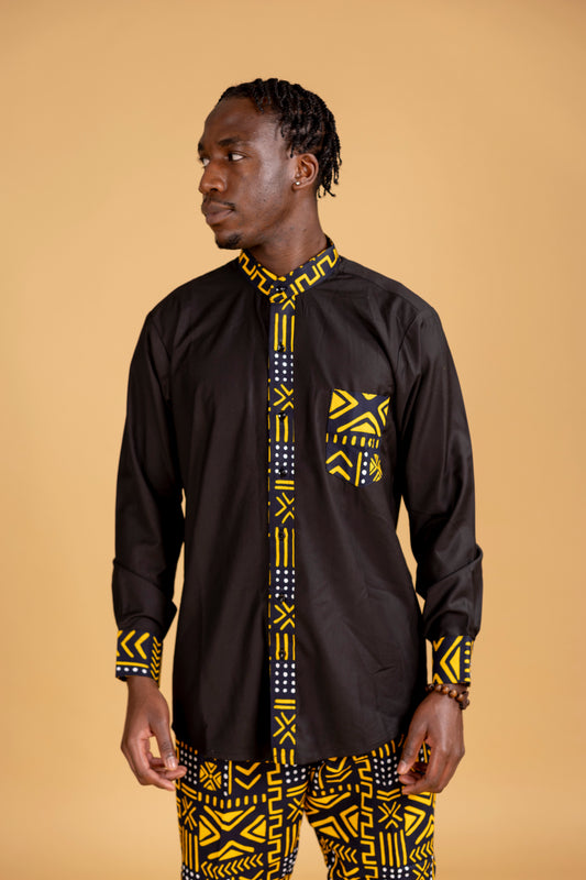 Femi African Print Button Up Shirt