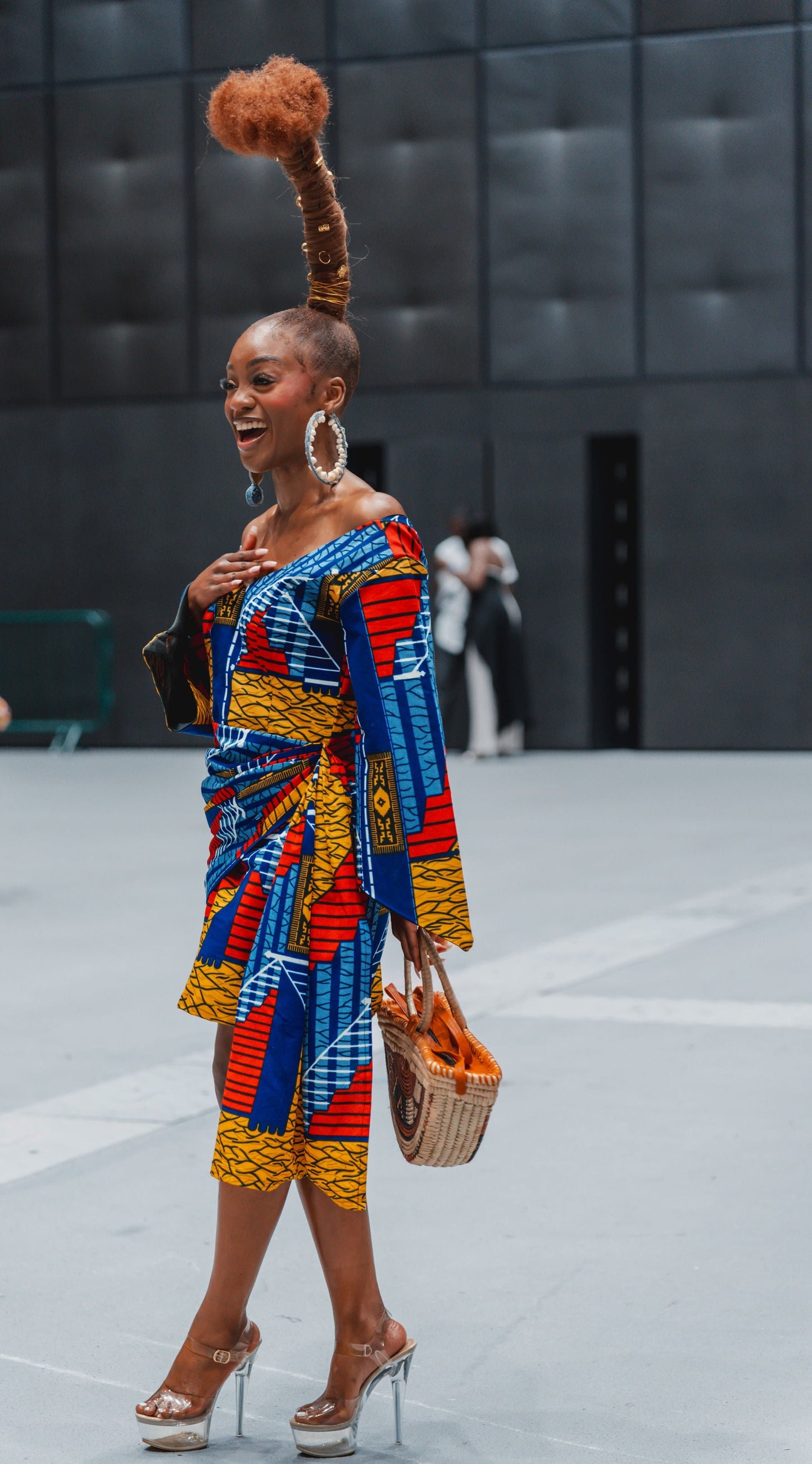 Chi Chi African Print Drape Dress