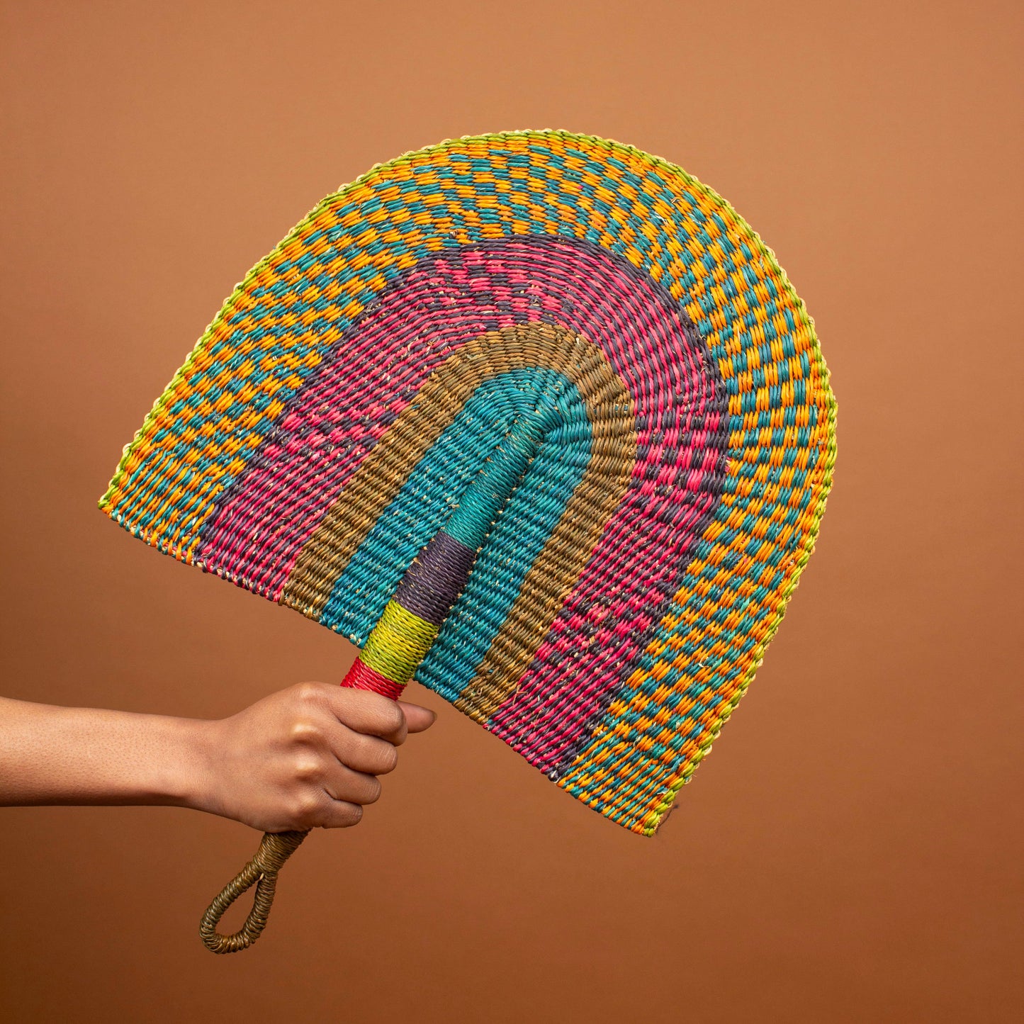 Multicoloured Woven Fan