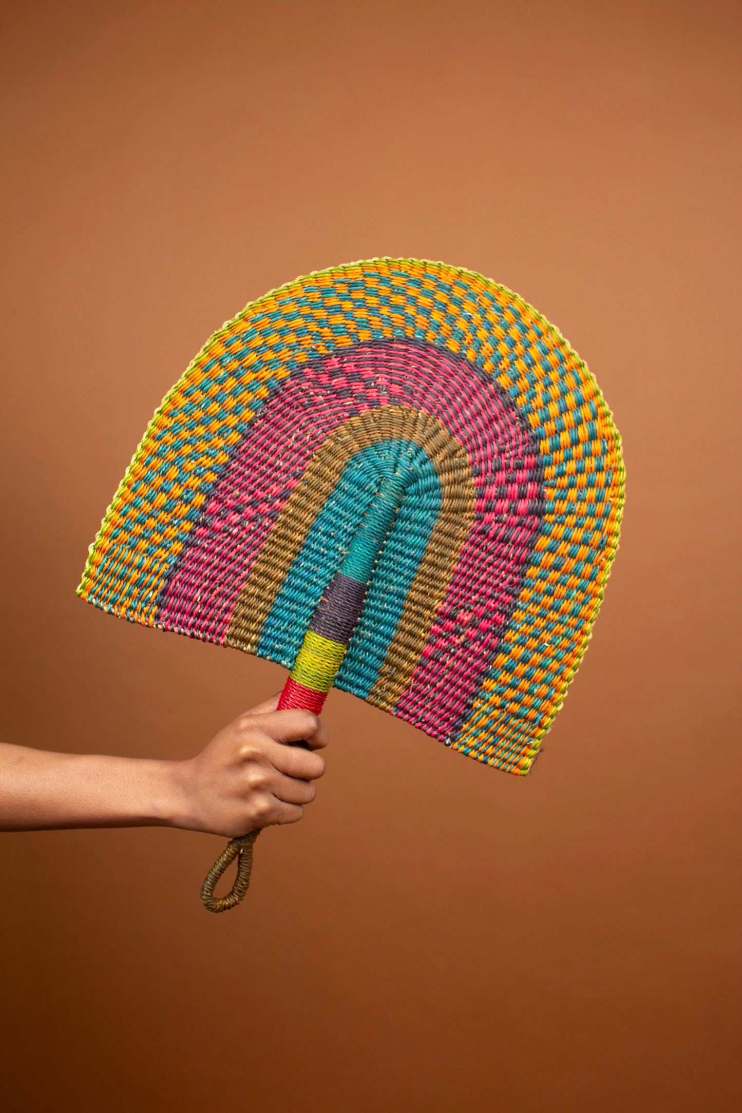 Multicoloured Woven Fan