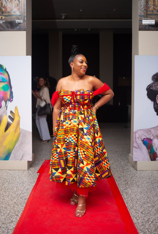 Akosua Kente Corset Dress