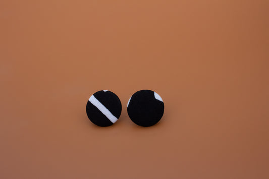 Monochrome Button Earrings