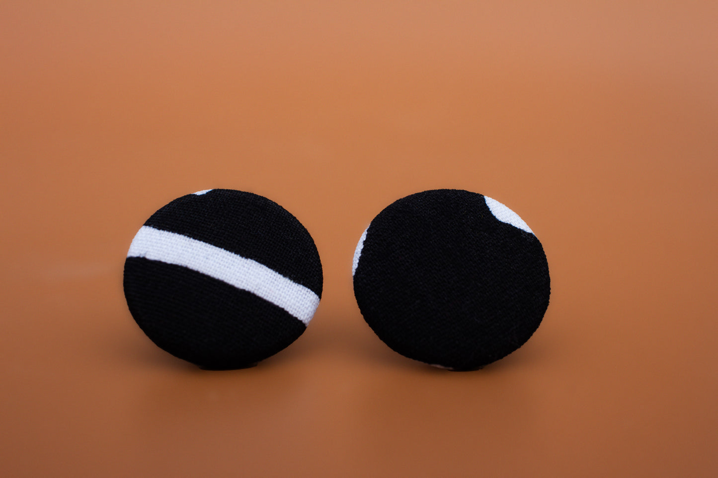 Monochrome Button Earrings