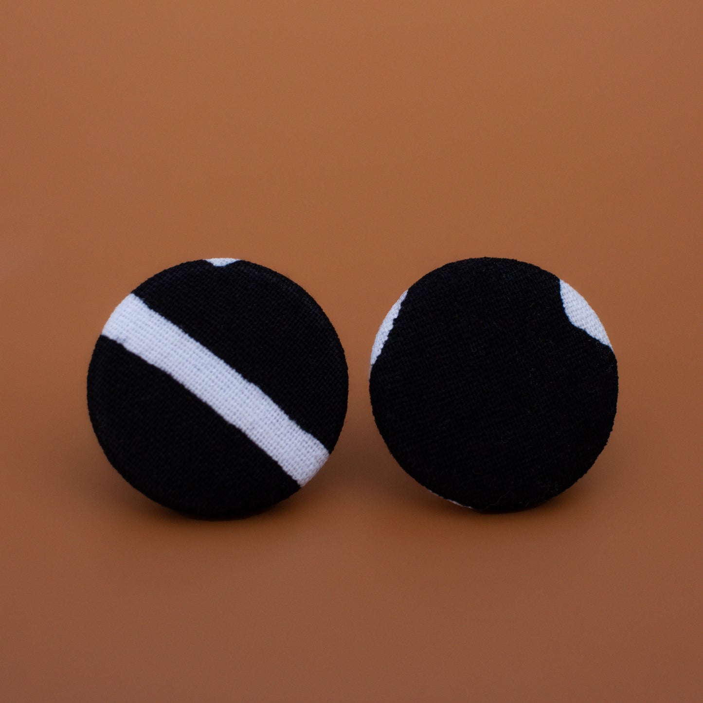 Monochrome Button Earrings