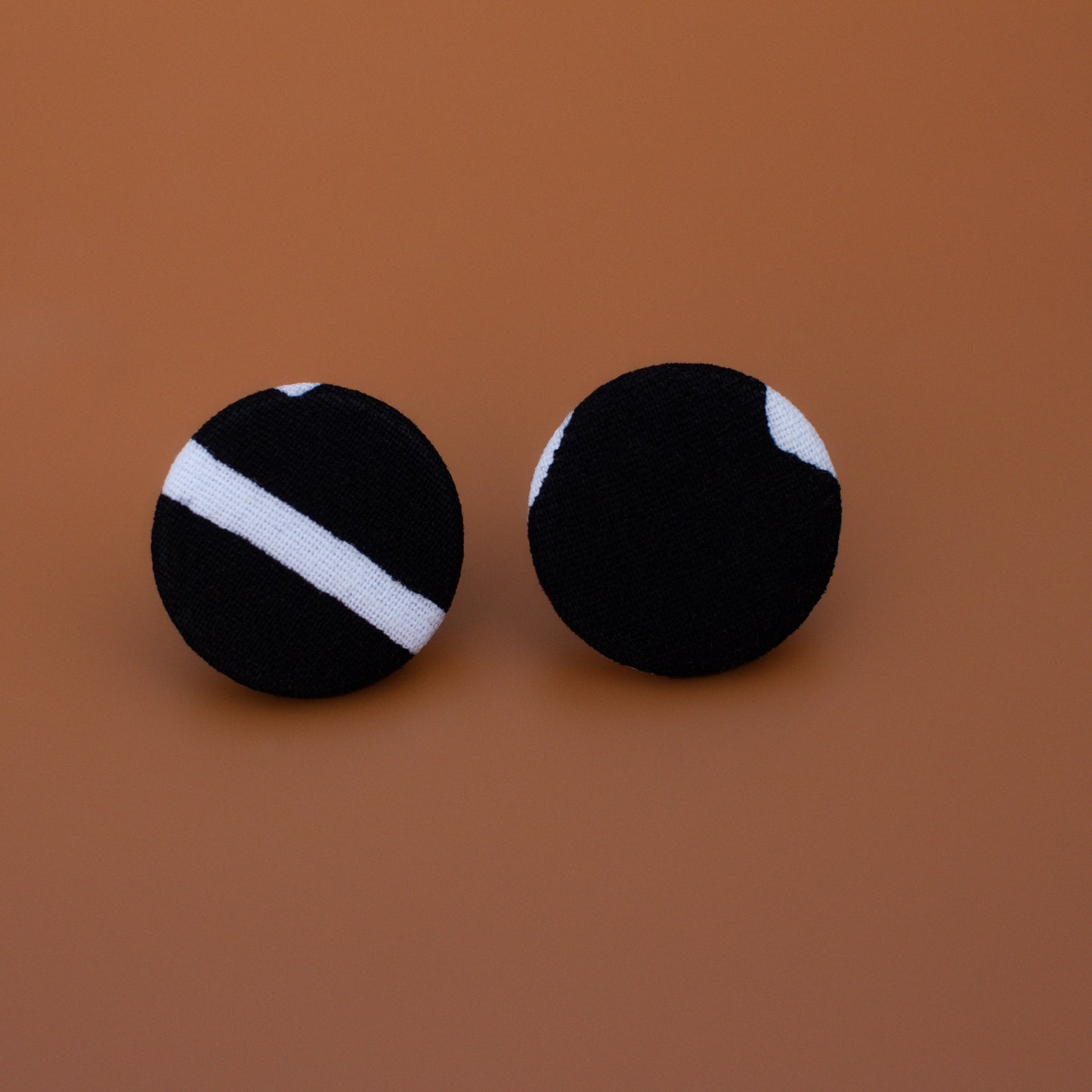 Monochrome Button Earrings