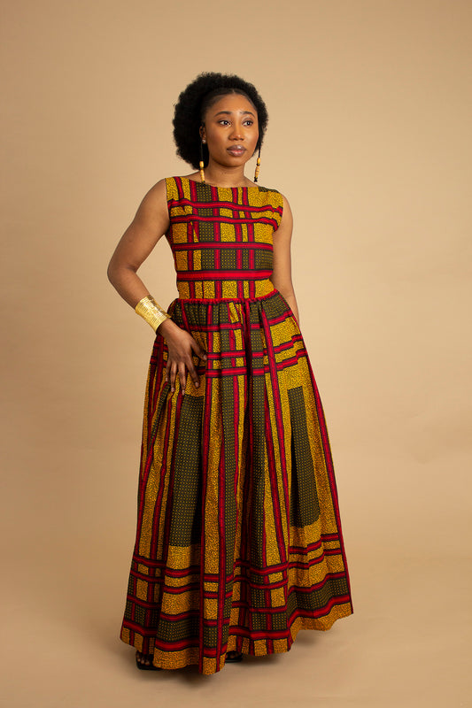 Ogo African Print Maxi Dress