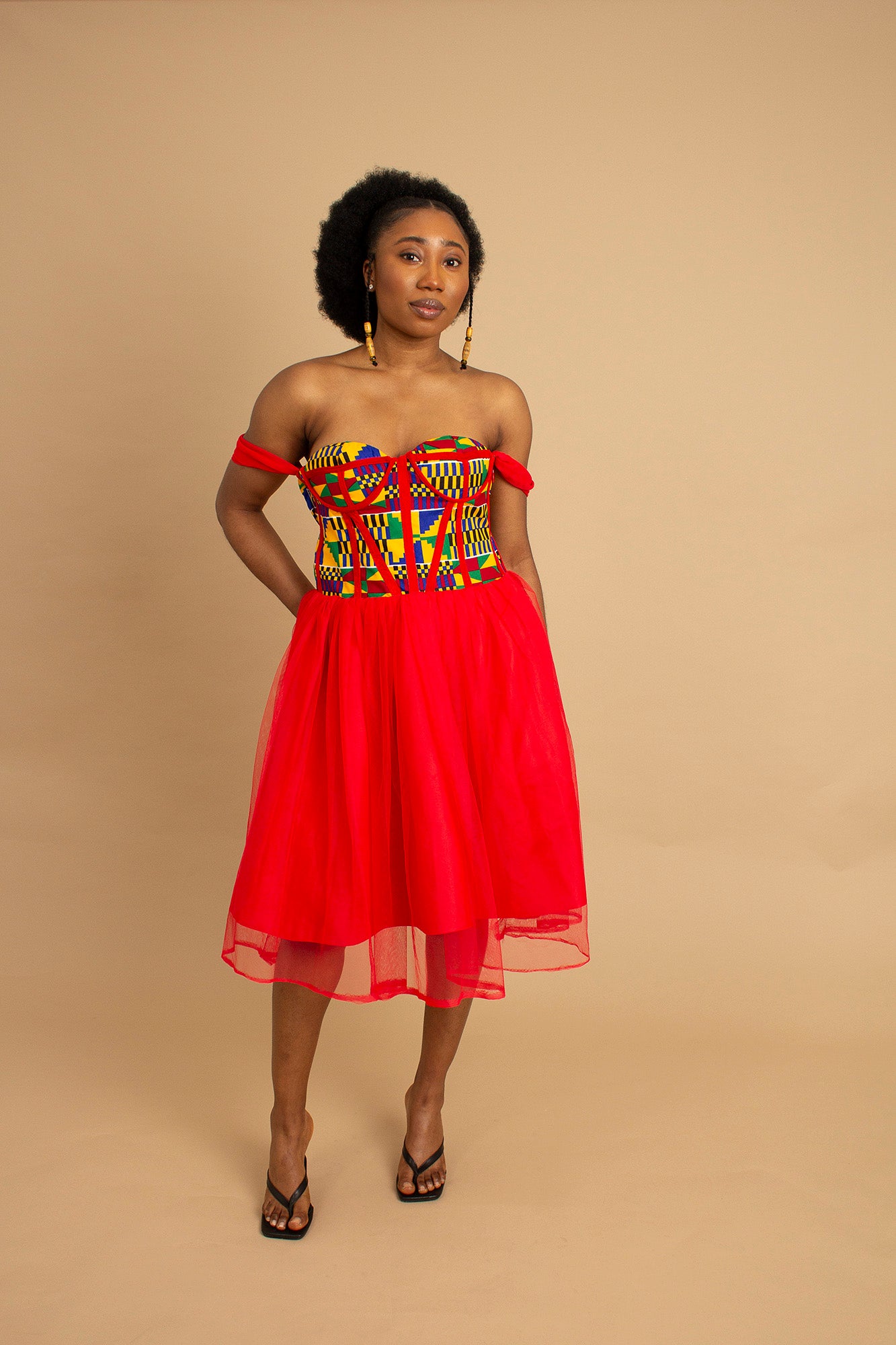 Maame Kente Corset Dress