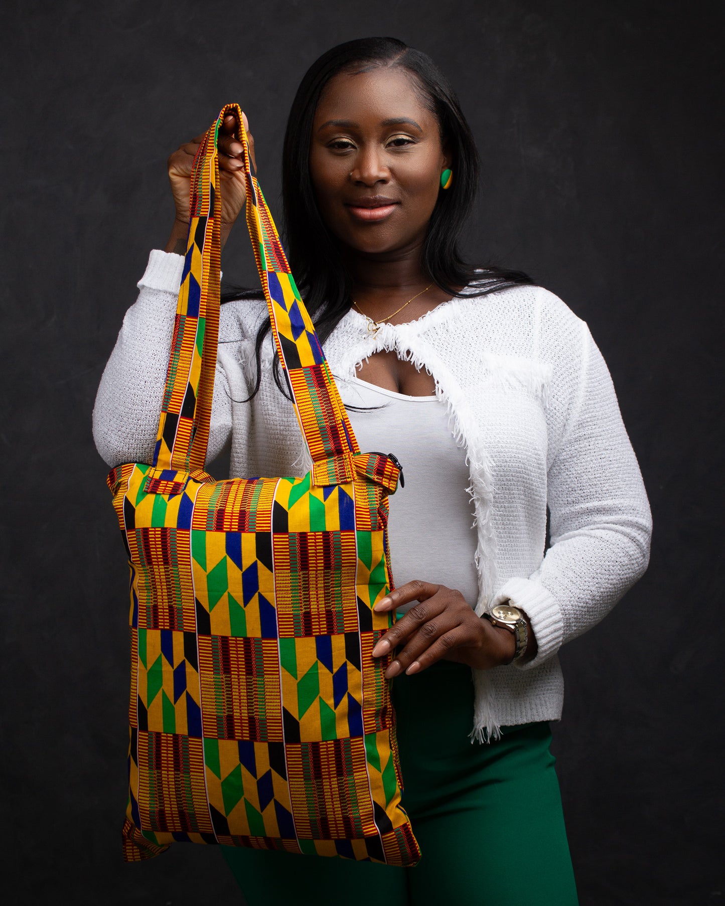 Kente African Print Tote Bag