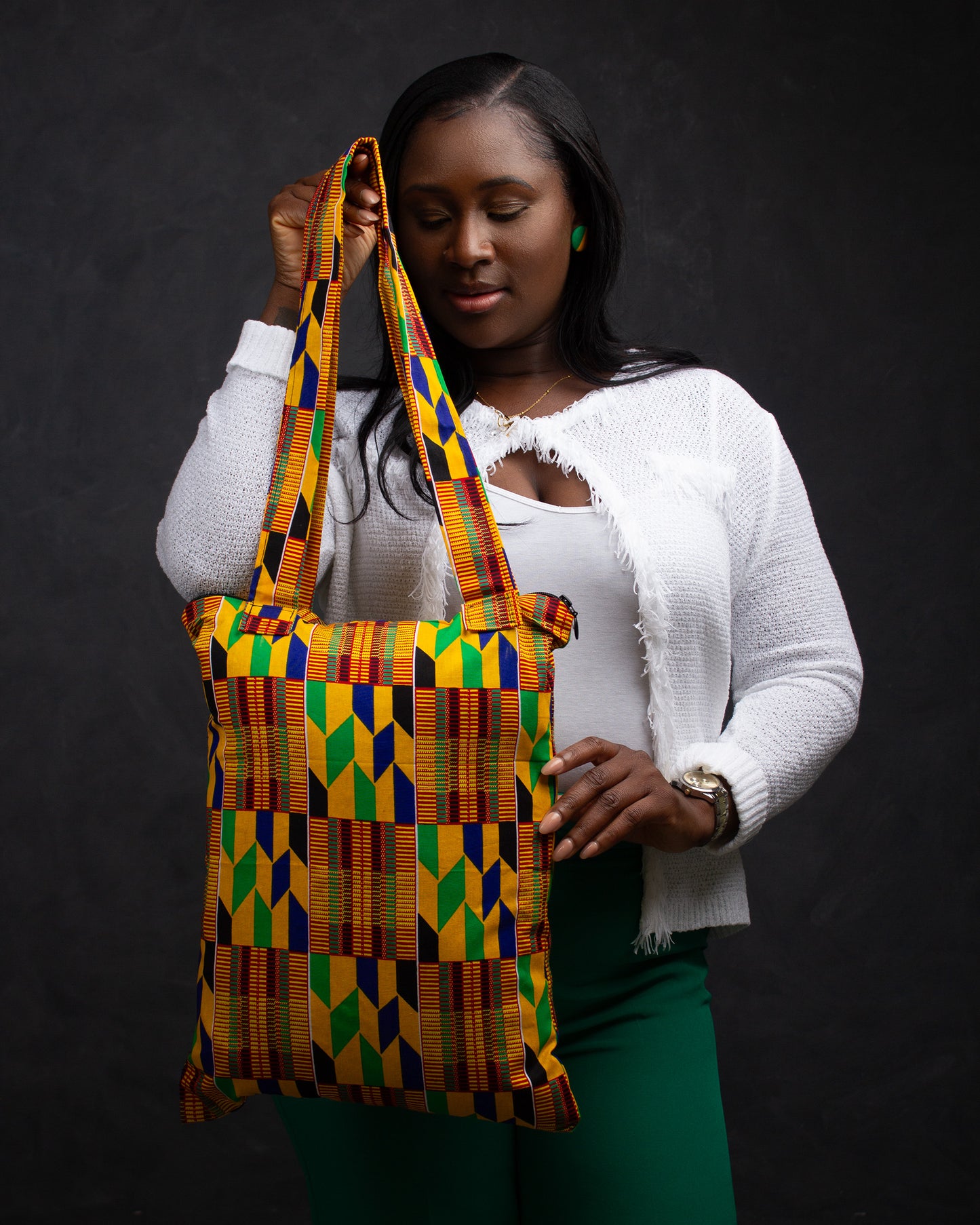 Kente African Print Tote Bag