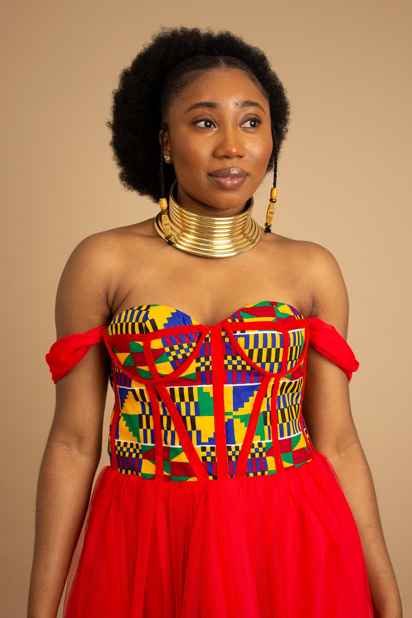 Maame Kente Corset Dress