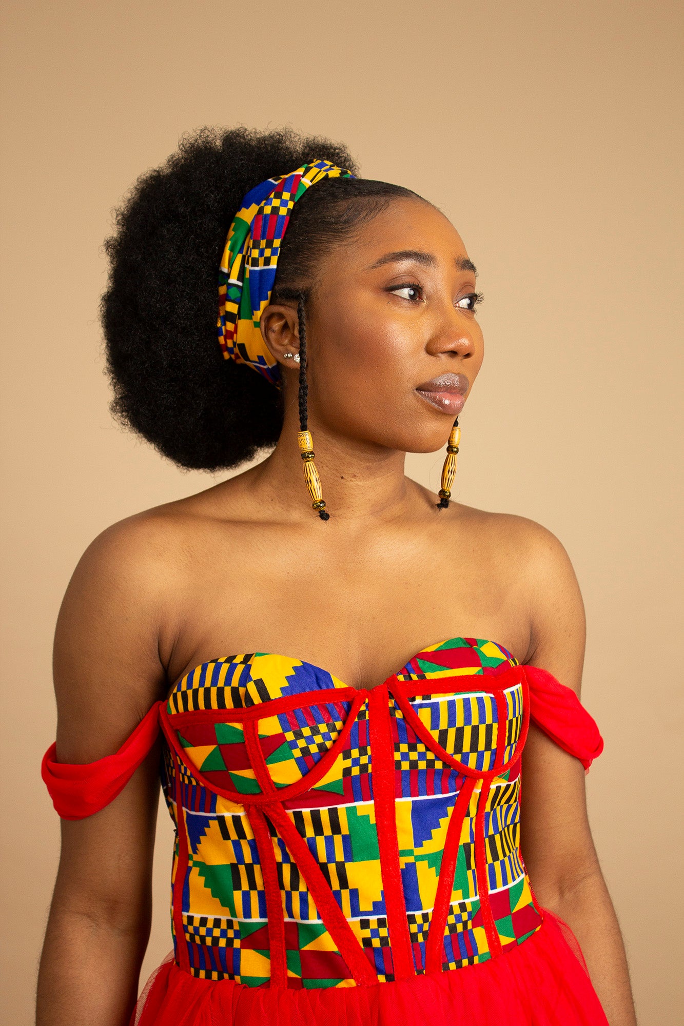 Maame Kente Corset Dress