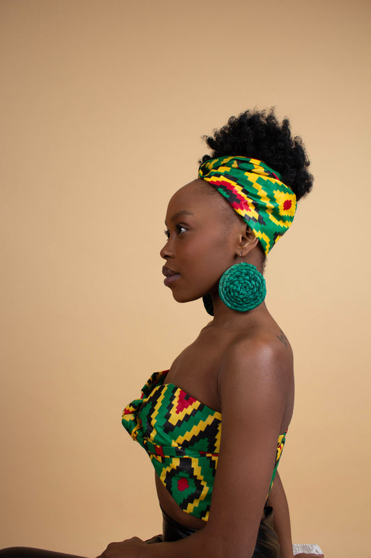 Olu African Print Head Wrap