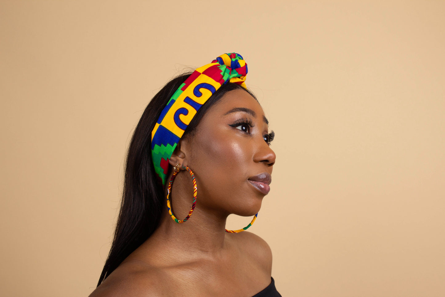 Adinkra Kente African Print Head Wrap