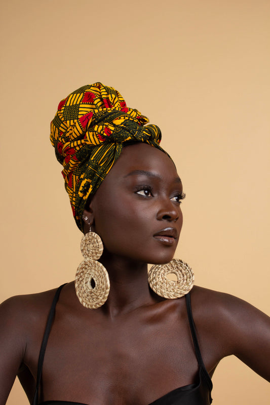 Raffia Infinity Earrings