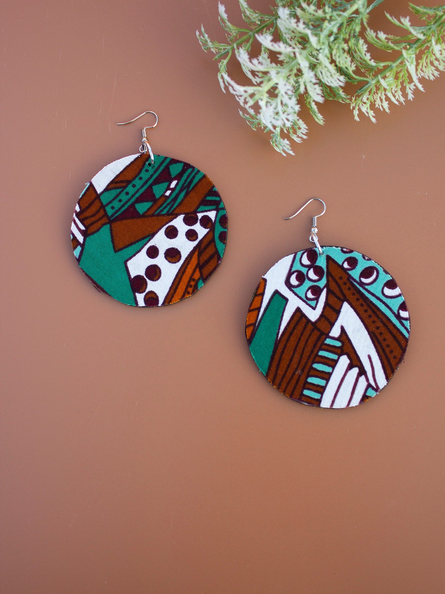 Soji Disc Drop Earrings