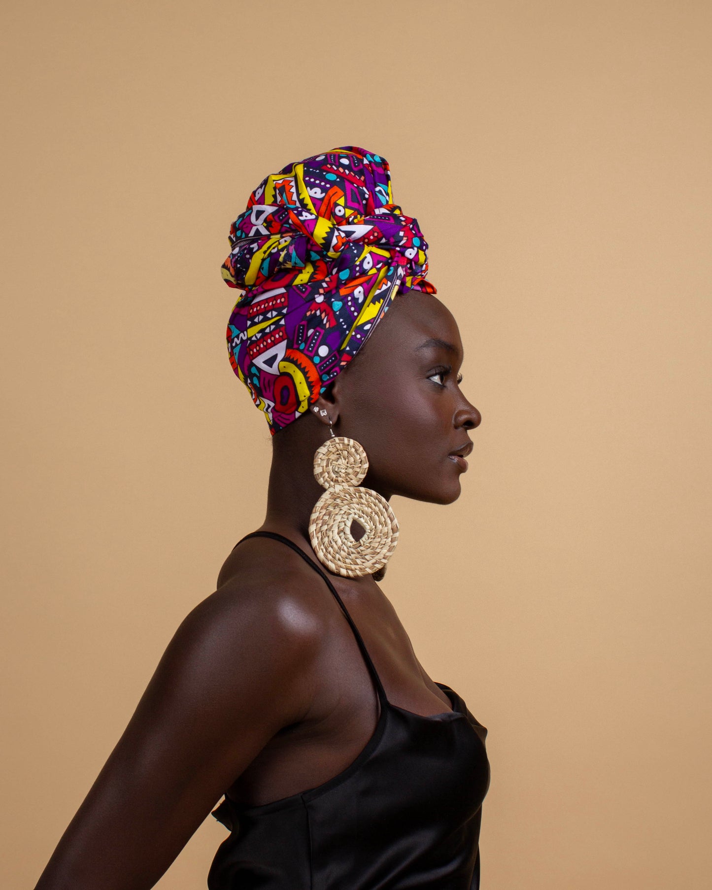 Raffia Infinity Earrings