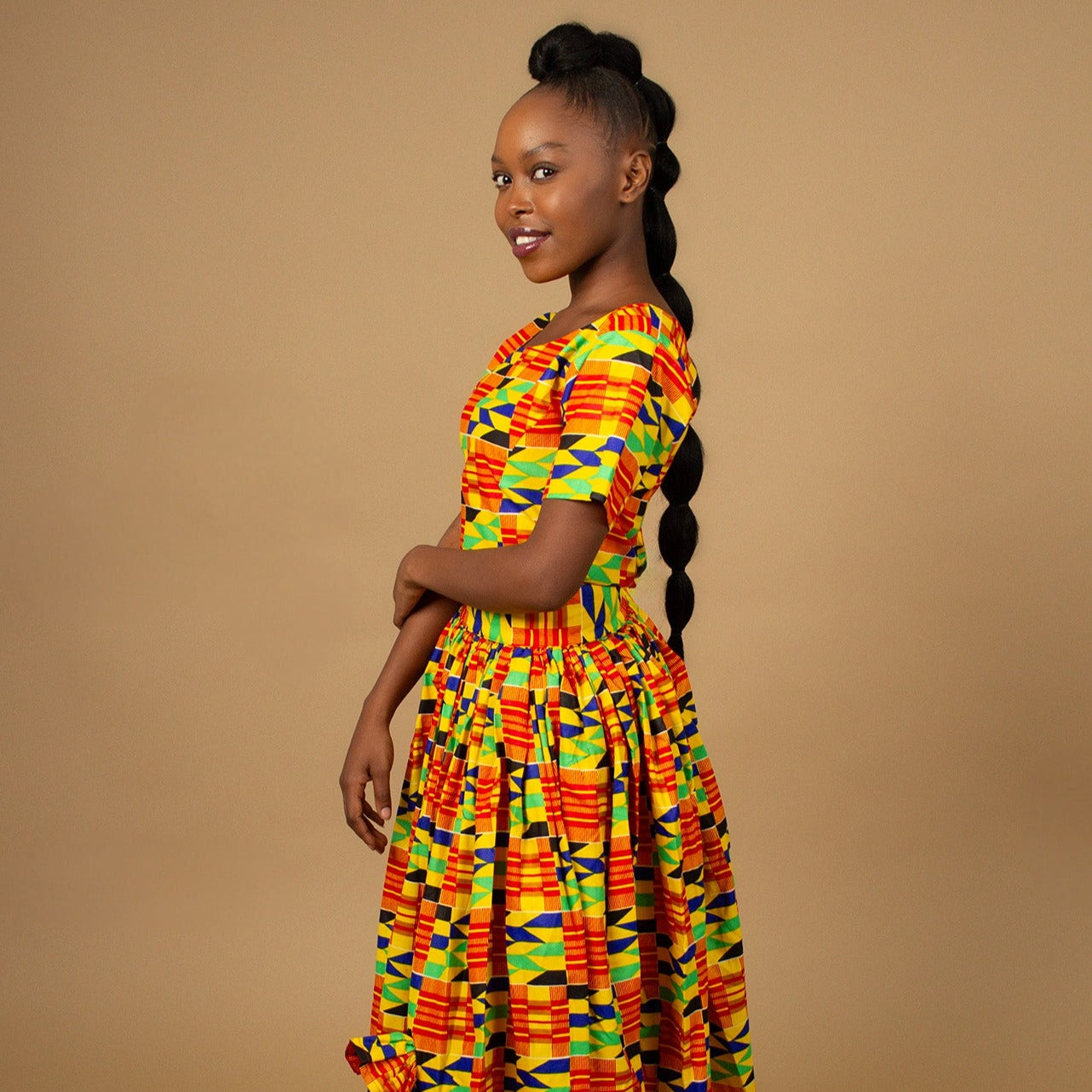 Efya Kente African Print Crop Top