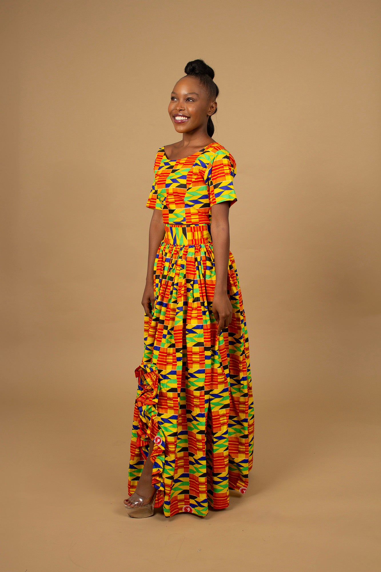 Efya Kente Top and Maxi Skirt Set