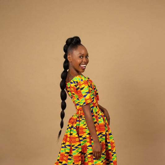 Efya Kente African Print Crop Top