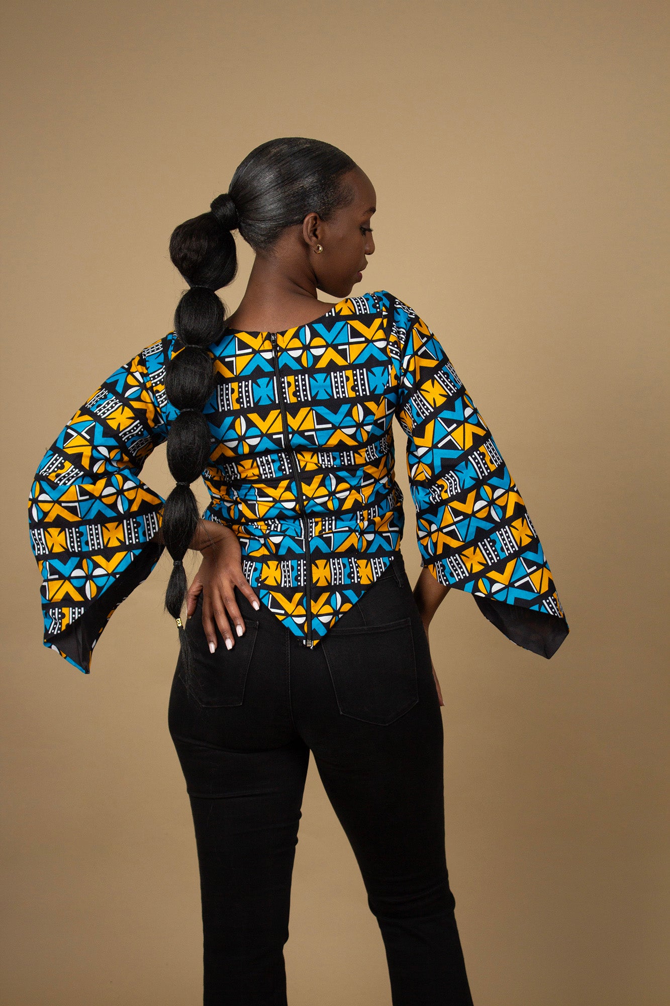 Abiola Angle Sleeved Top