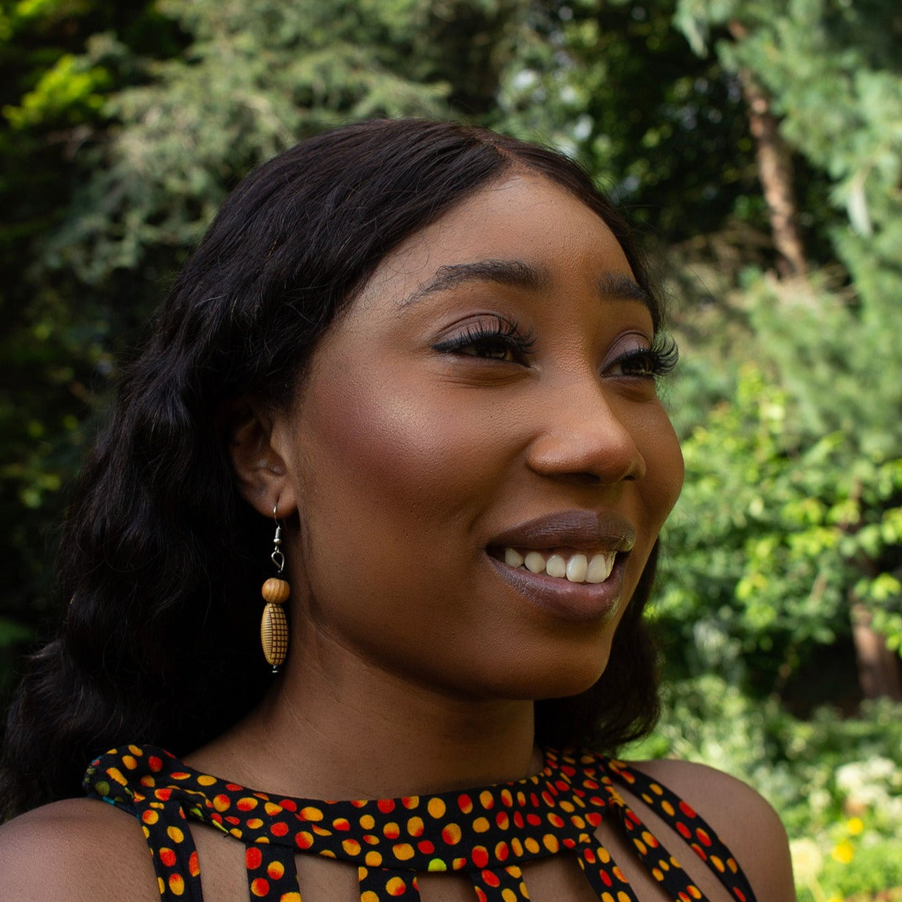 Busayo Wooden Beaded Earrings