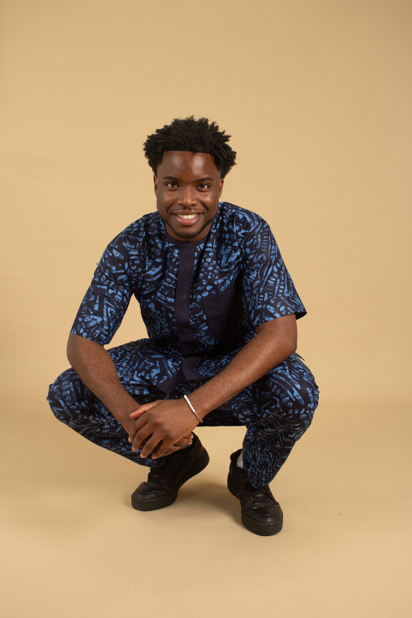 Ashe African Print Kaftan and Trouser Set