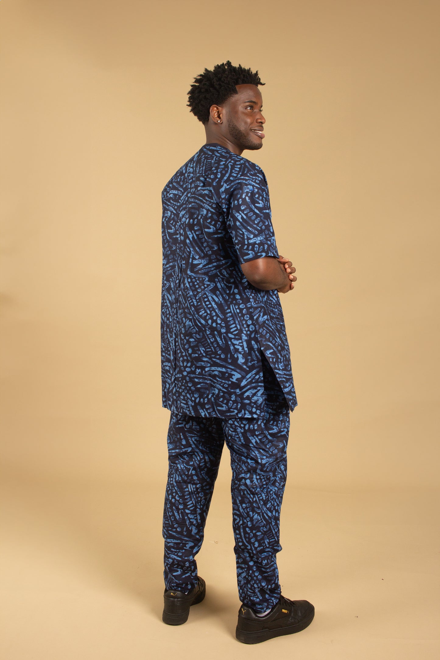 Ashe African Print Kaftan and Trouser Set