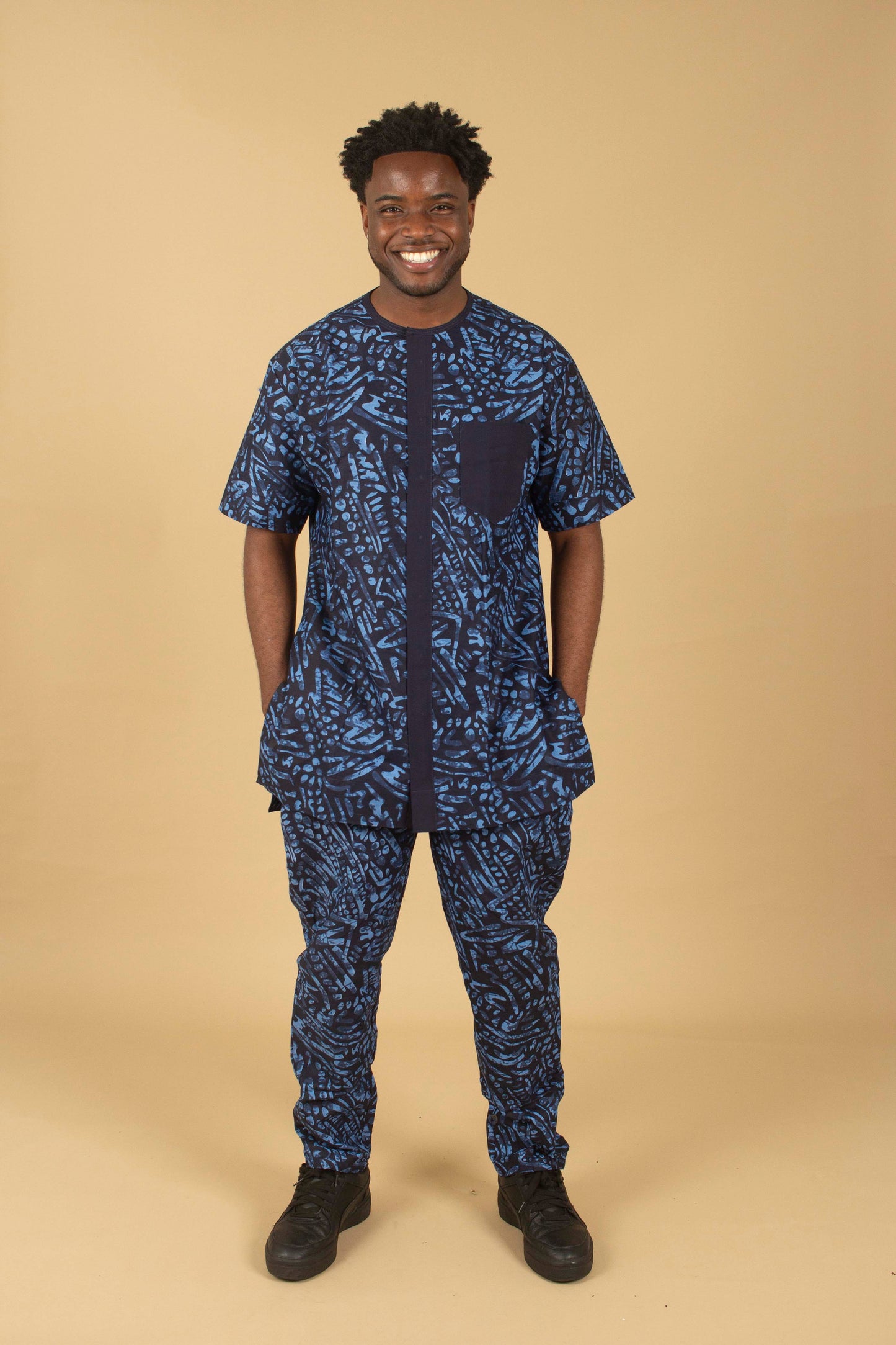 Ashe African Print Kaftan and Trouser Set
