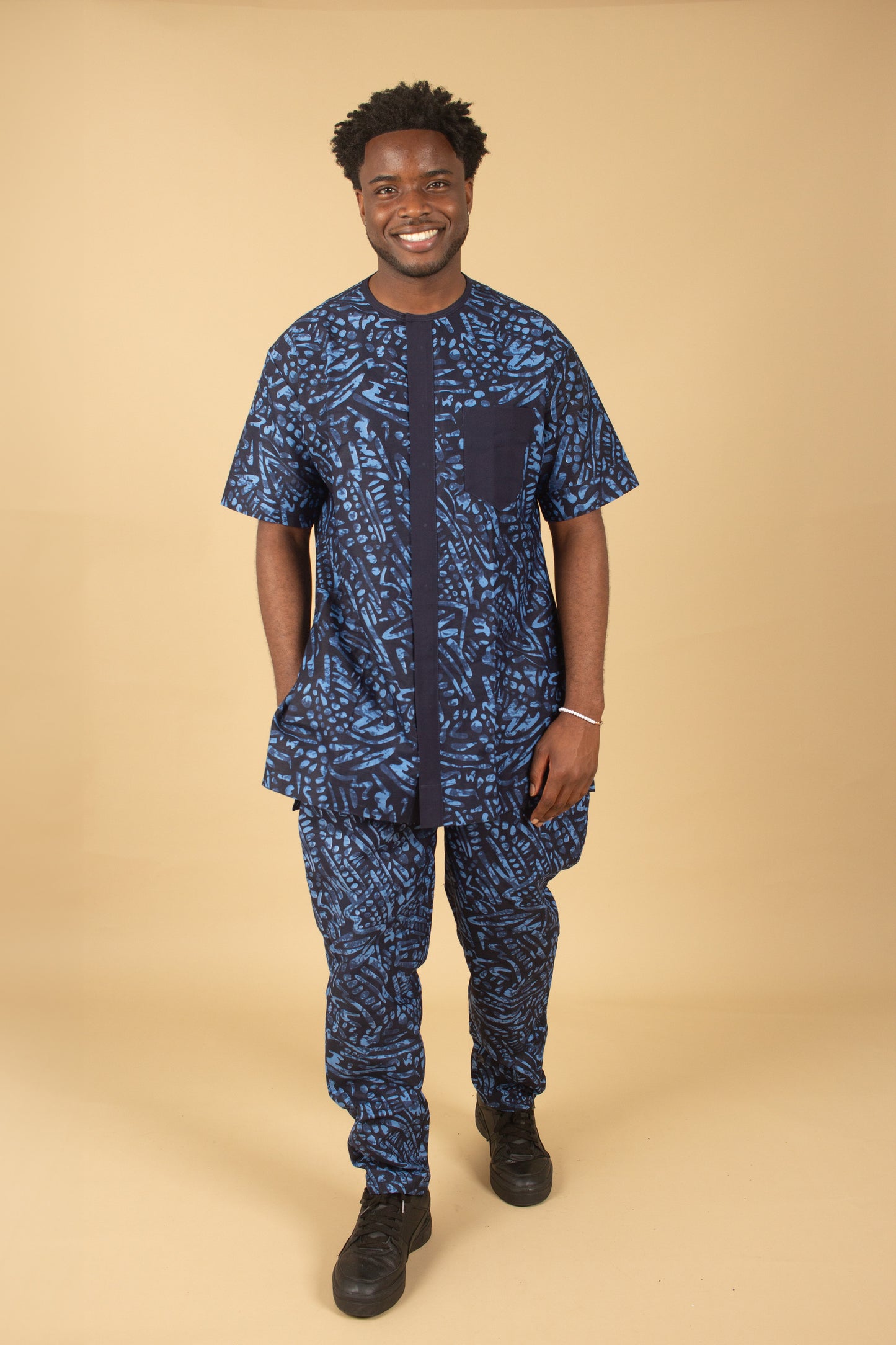 Ashe African Print Kaftan and Trouser Set