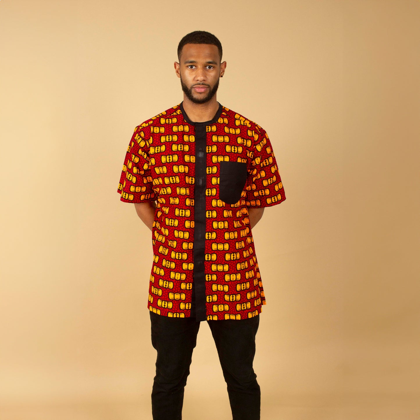 Bow African Print Kaftan Top