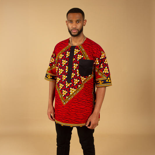 Remi African Print Kaftan Top