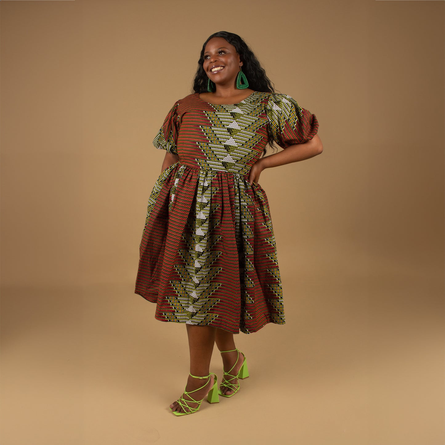 Enola African Print Dress