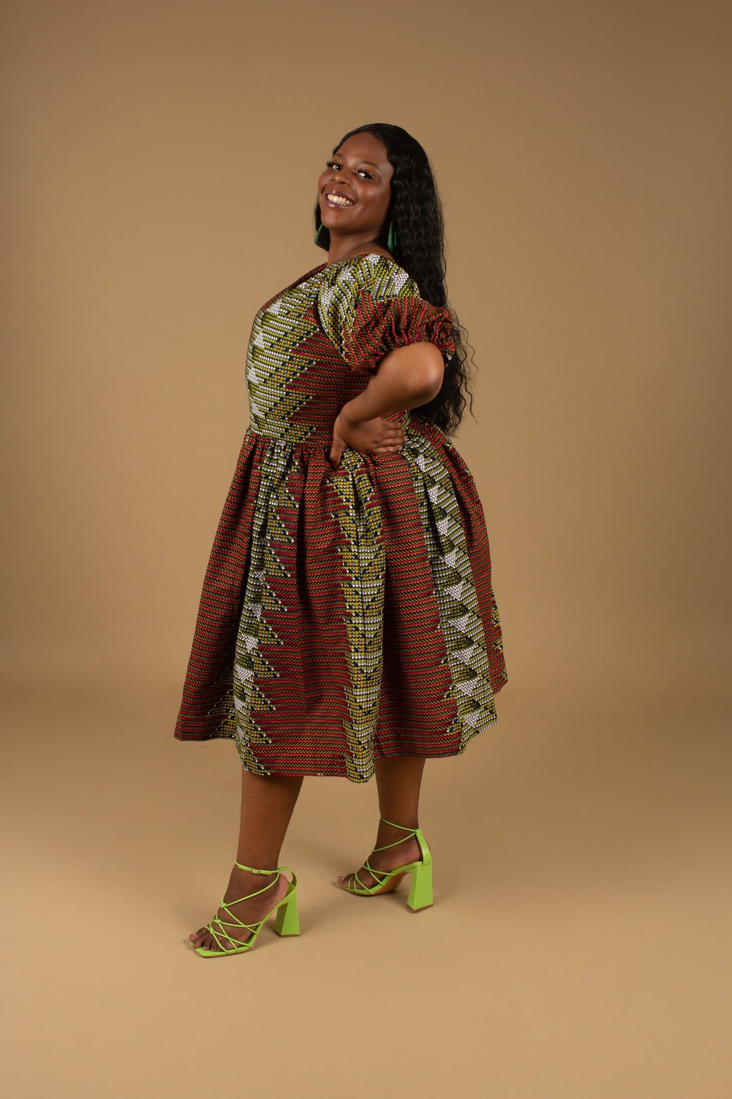 Enola African Print Dress
