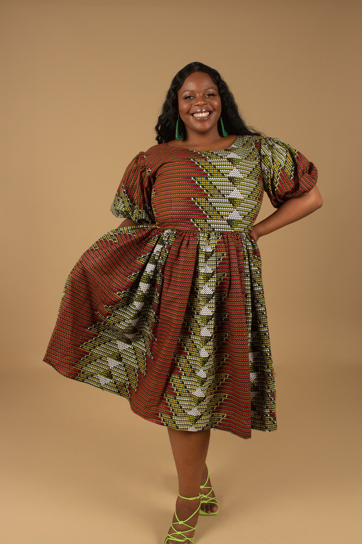 Enola African Print Dress