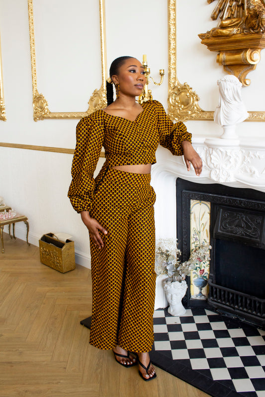 Vero African Print Palazzo Trousers