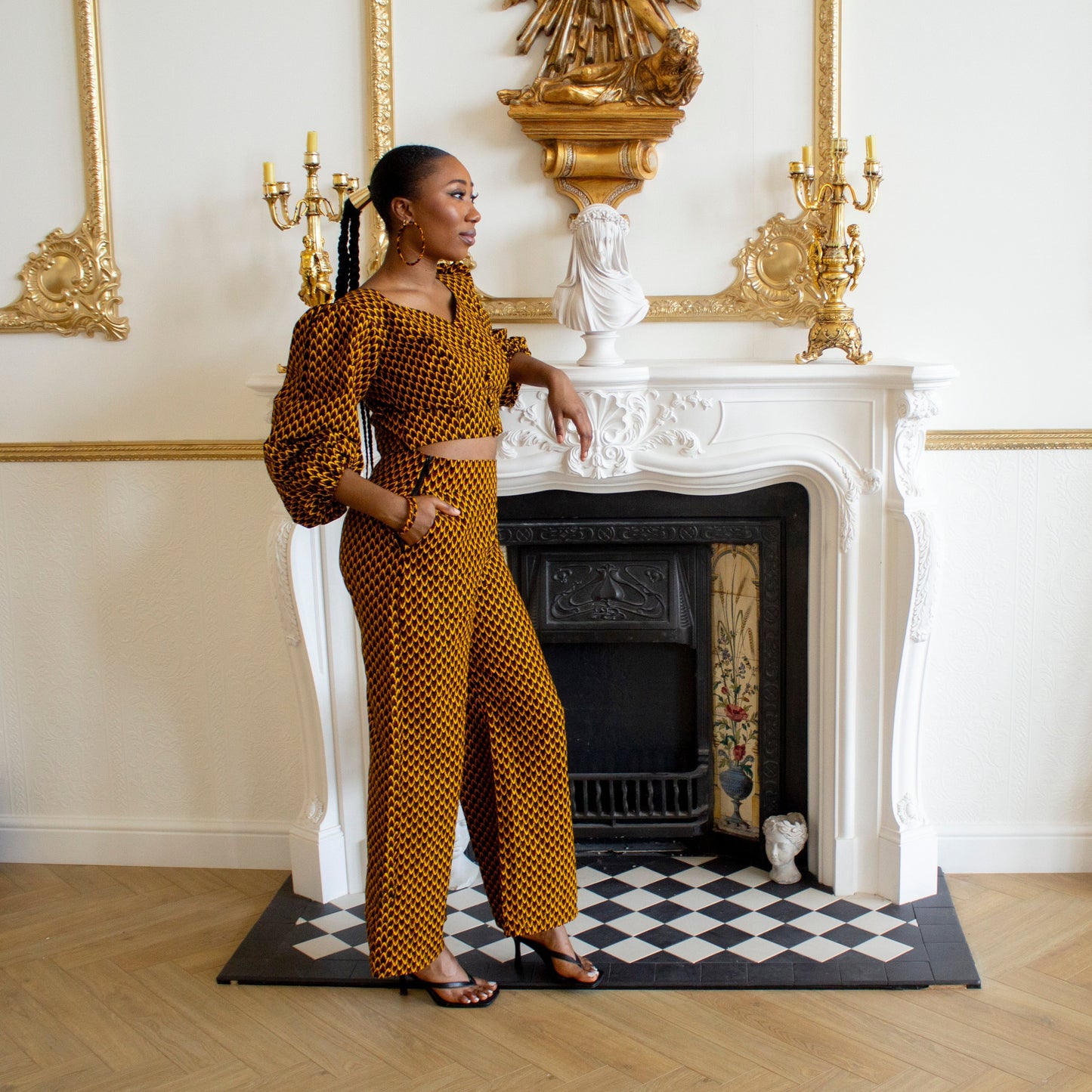 Vero African Print Palazzo Trousers