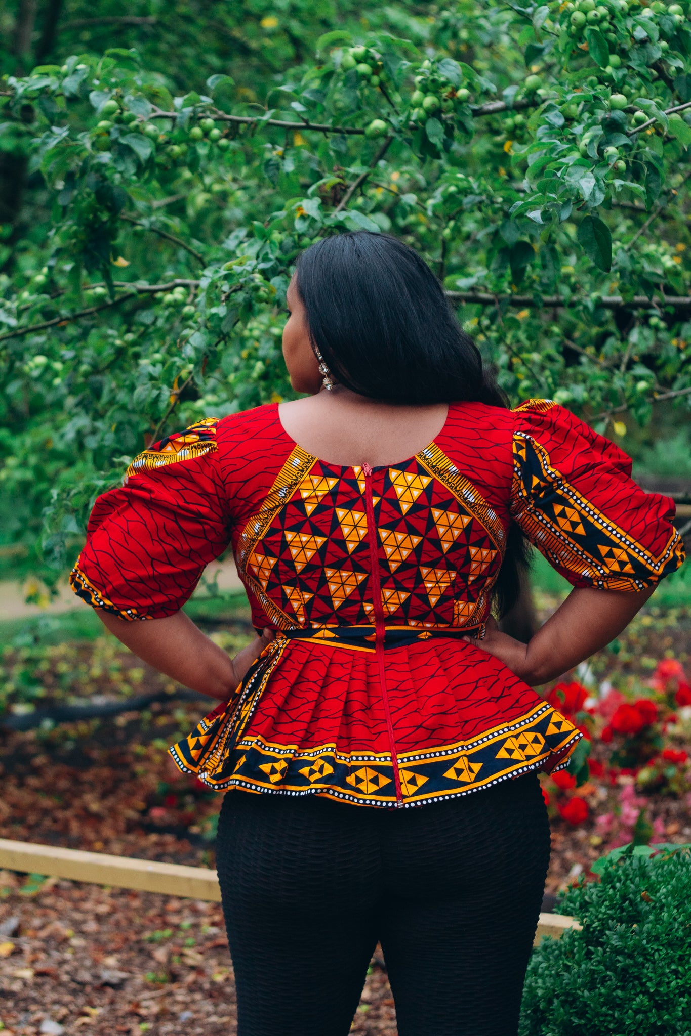 Remi Balloon Sleeved Peplum Top