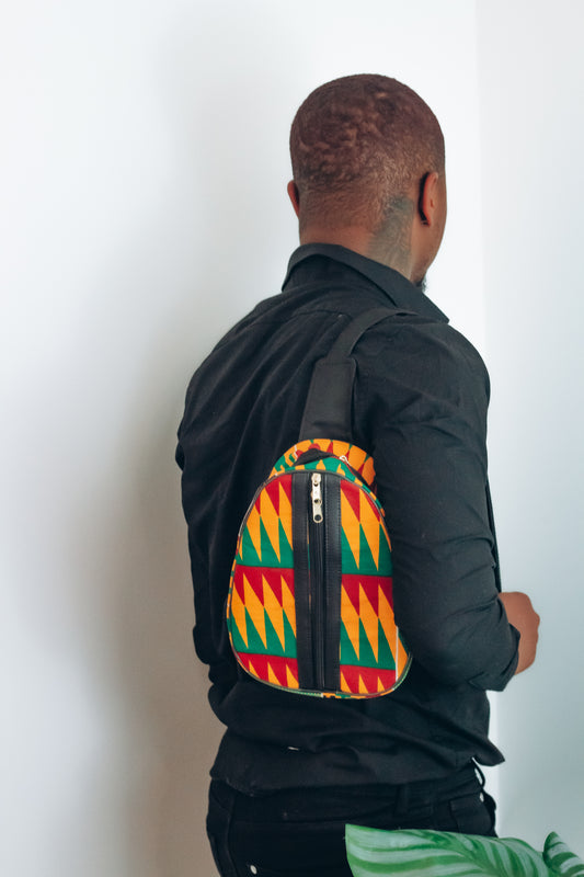Kente African Print Sling Bag