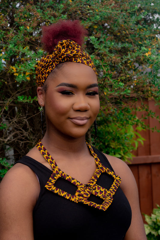 Vero African Print Necklace