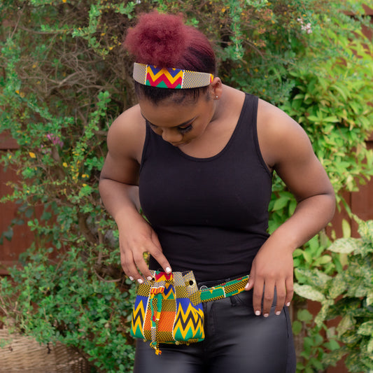 Kente Mini Bucket Bag