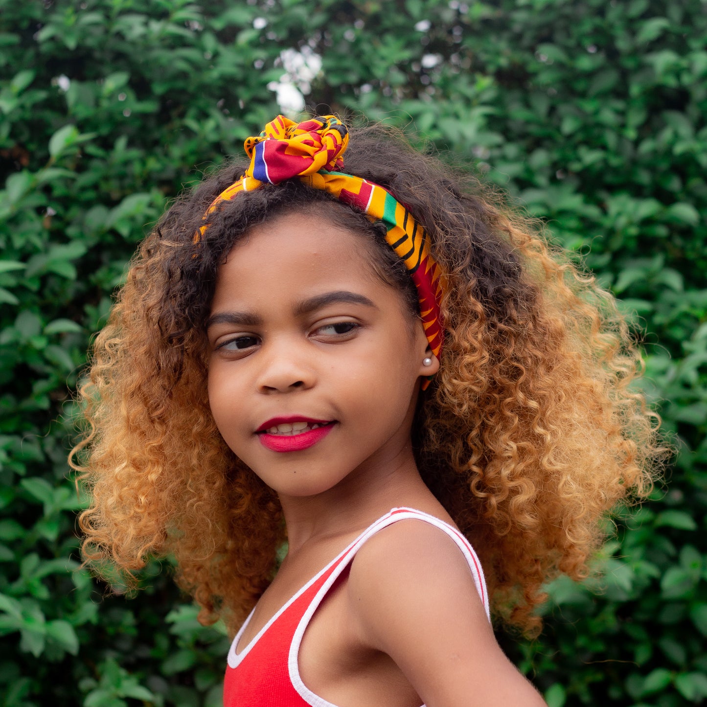 Aryee Kente African Print Girls Head Wrap