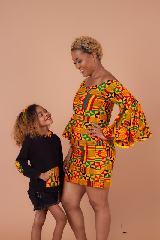 Aryee Kente Unisex Kids Hoodie