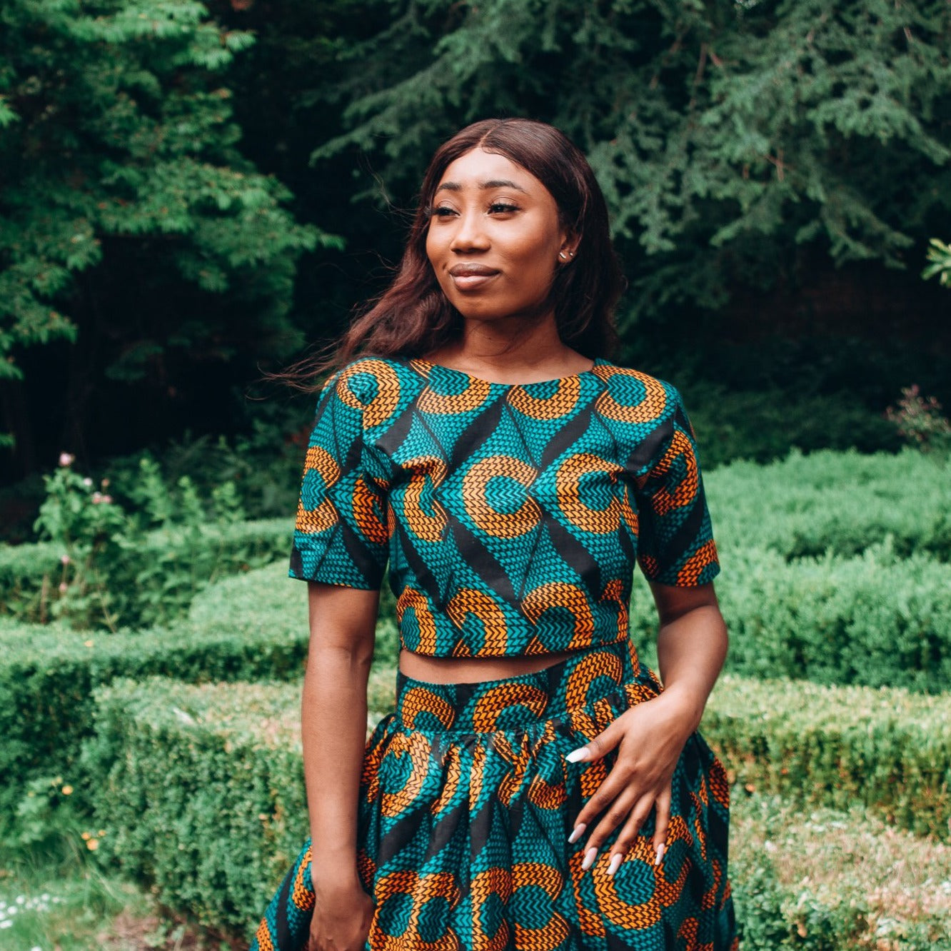 Adetayo African Print Crop Top