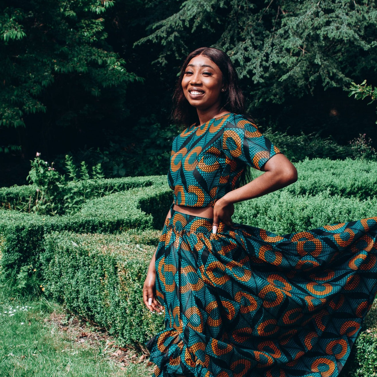 Adetayo African Print Crop Top