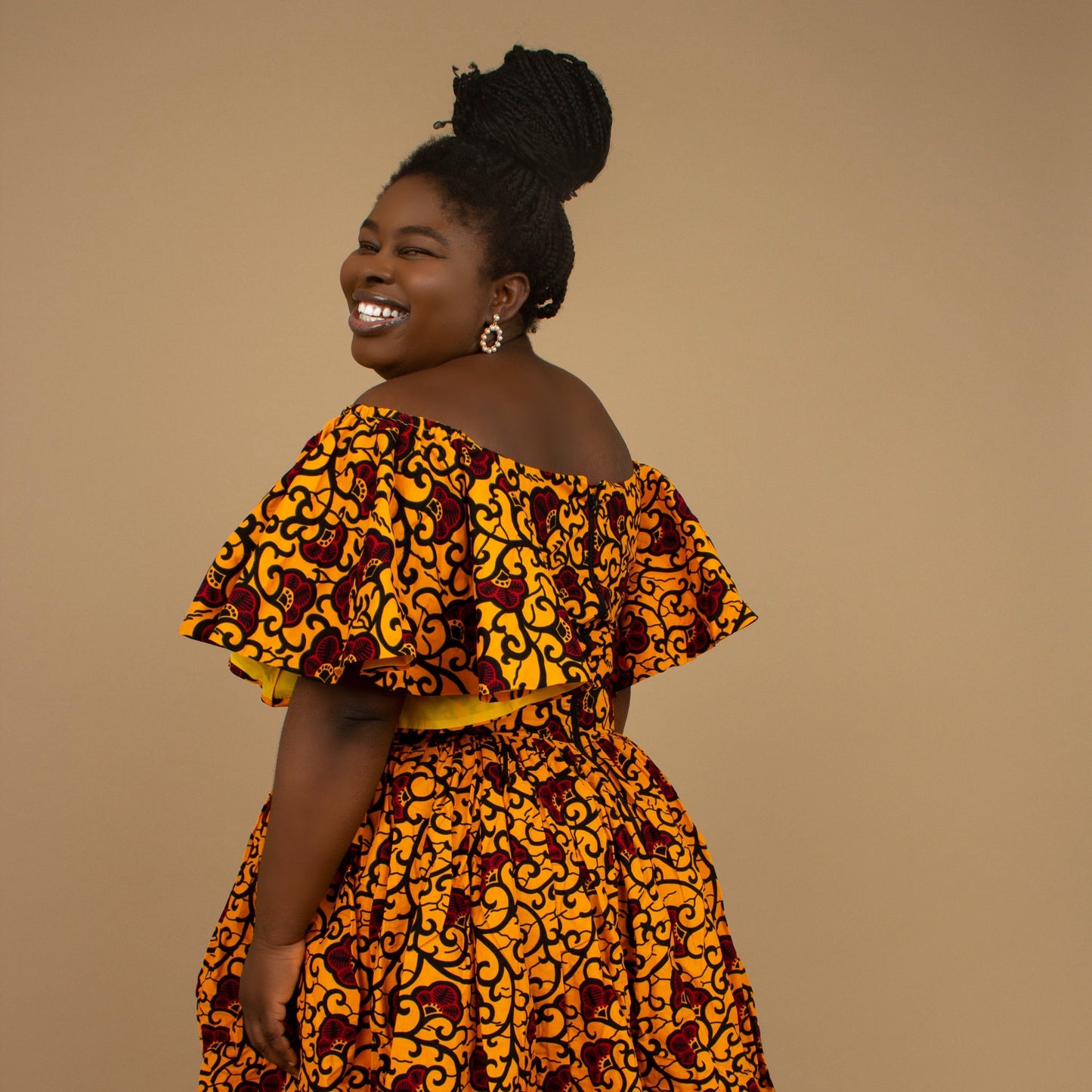 Ada African Print Ankara Skater Dress