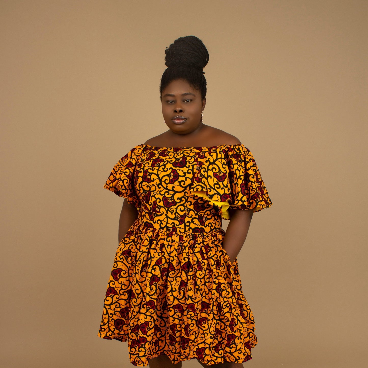 Ada African Print Ankara Skater Dress
