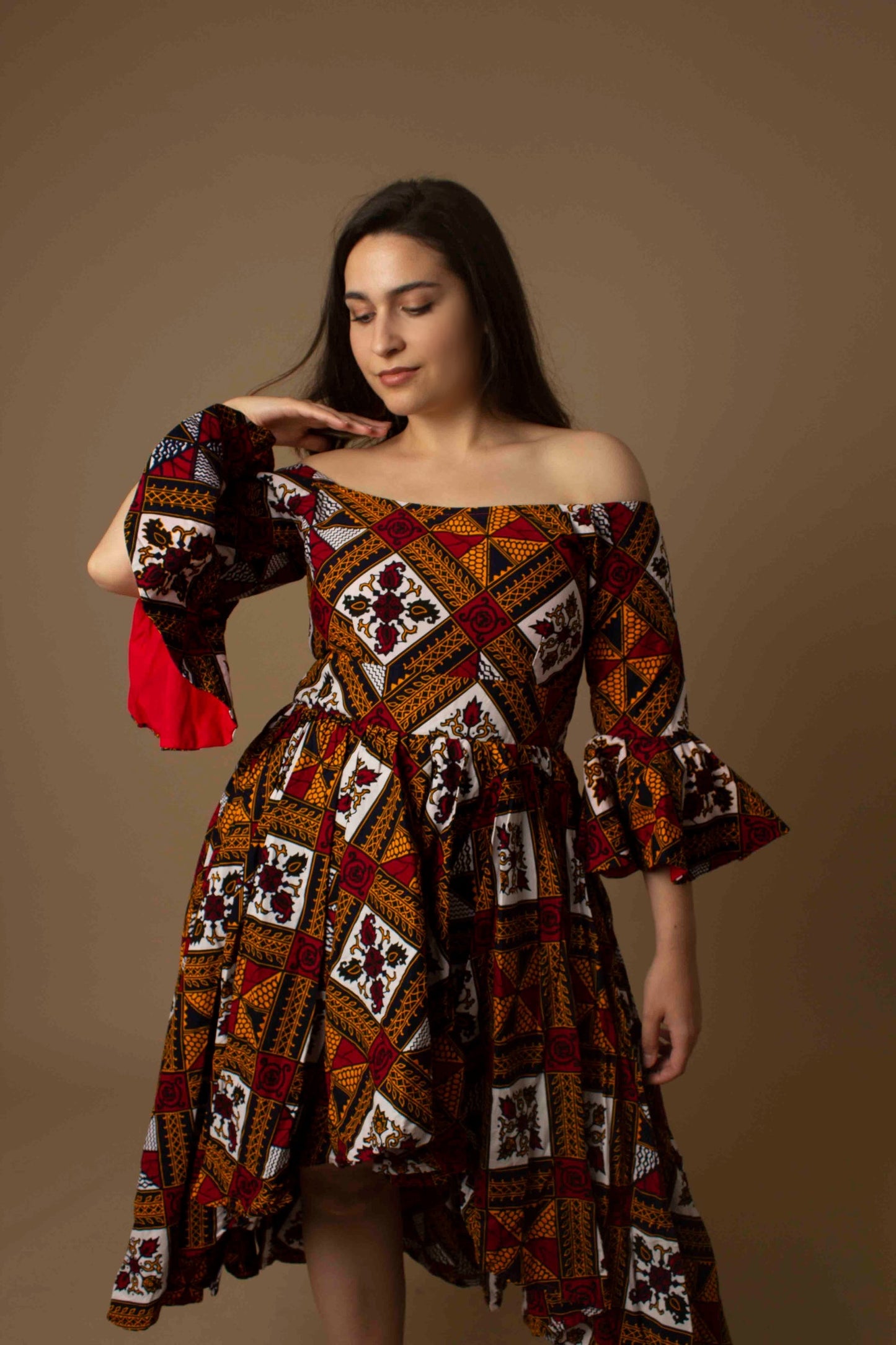 Teju African Print Ankara High-Low Dress