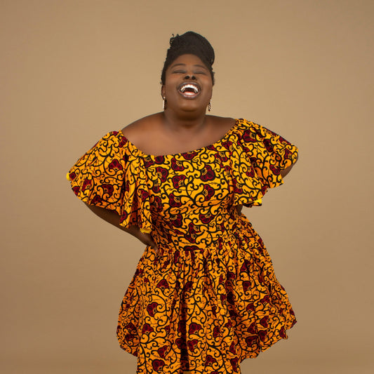 Ada African Print Ankara Skater Dress